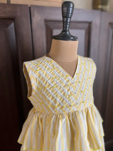 Striped Sharara Set - Yellow