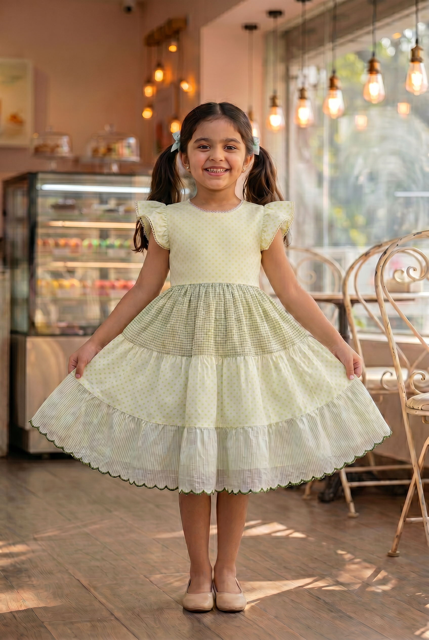 Green Tiered Dress