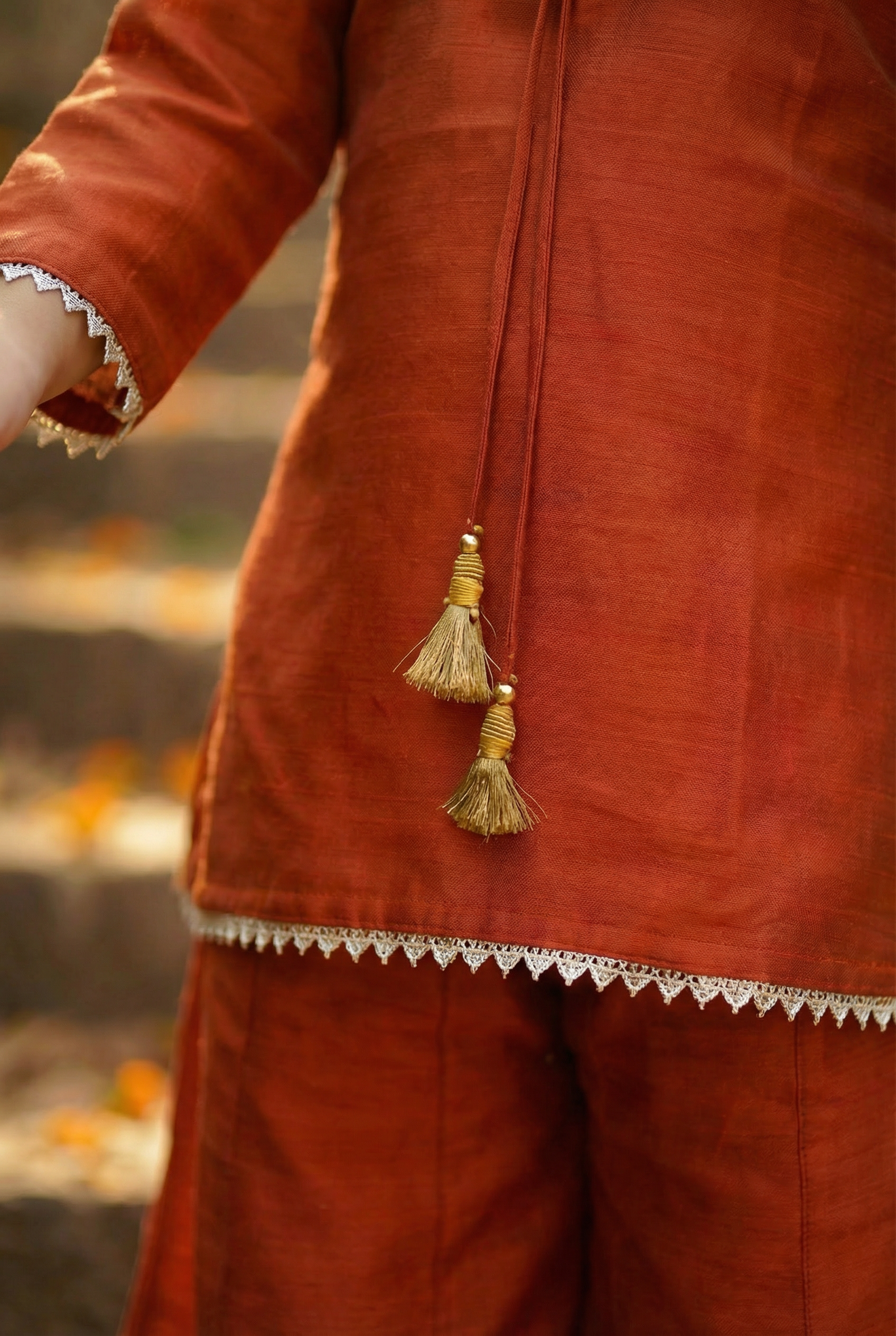 Sunehera Phool Sharara Set-Brick