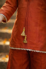 Load image into Gallery viewer, Sunehera Phool Sharara Set-Brick
