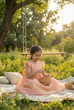 Load image into Gallery viewer, Bunny Tie Scallop Dress- Rose
