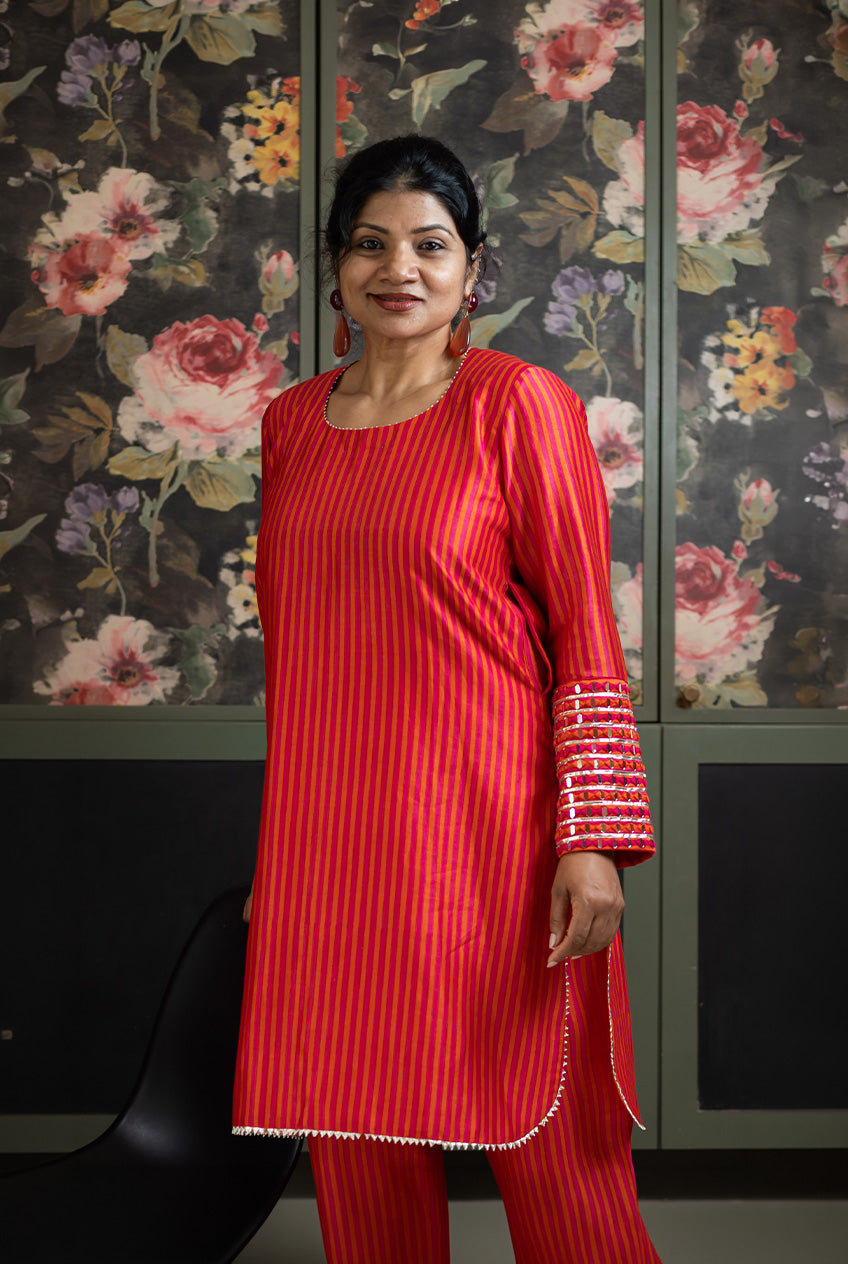Sheesha wala Kurta set- Desi