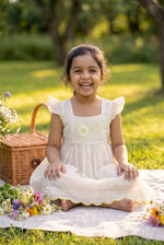 Load image into Gallery viewer, Bunny Tie Scallop Dress- Daisy
