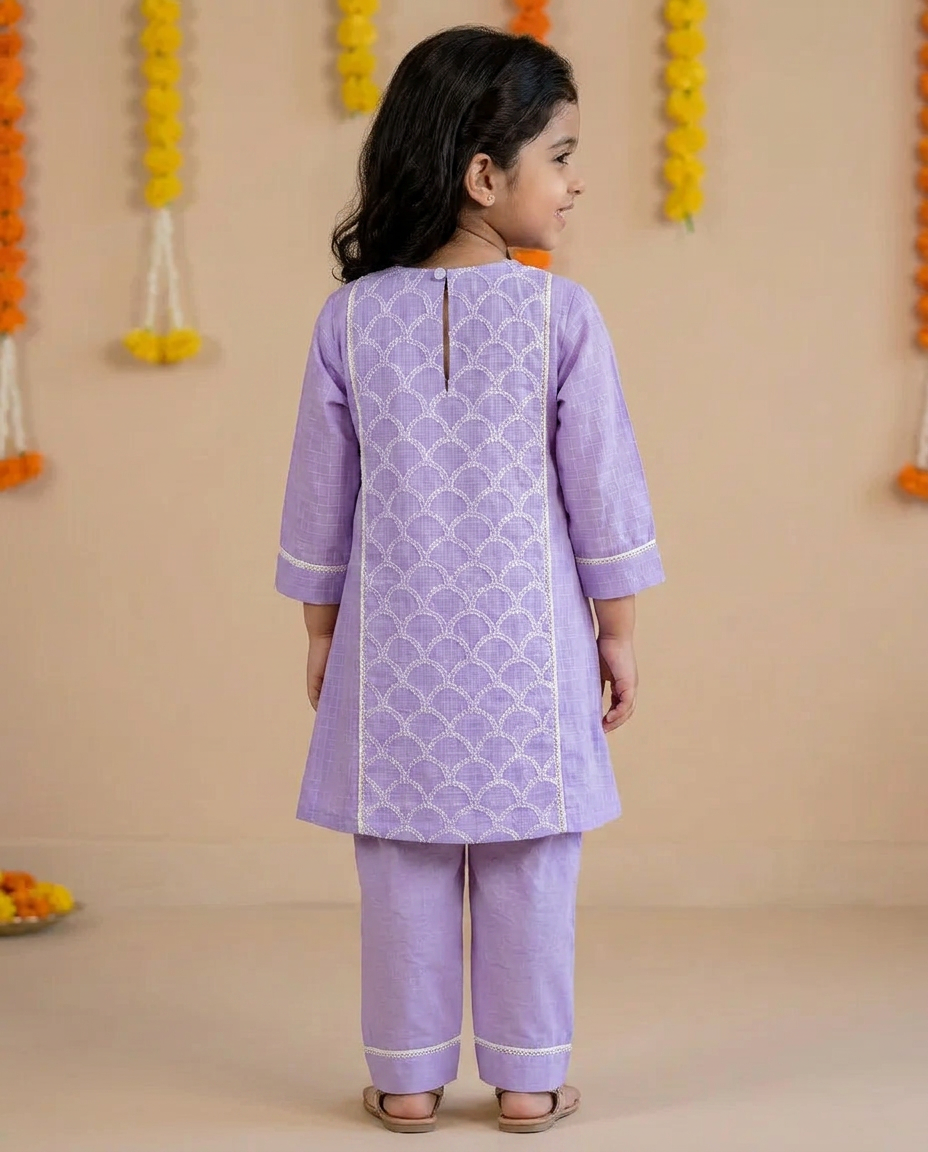 Mishri kurta set-Lavender