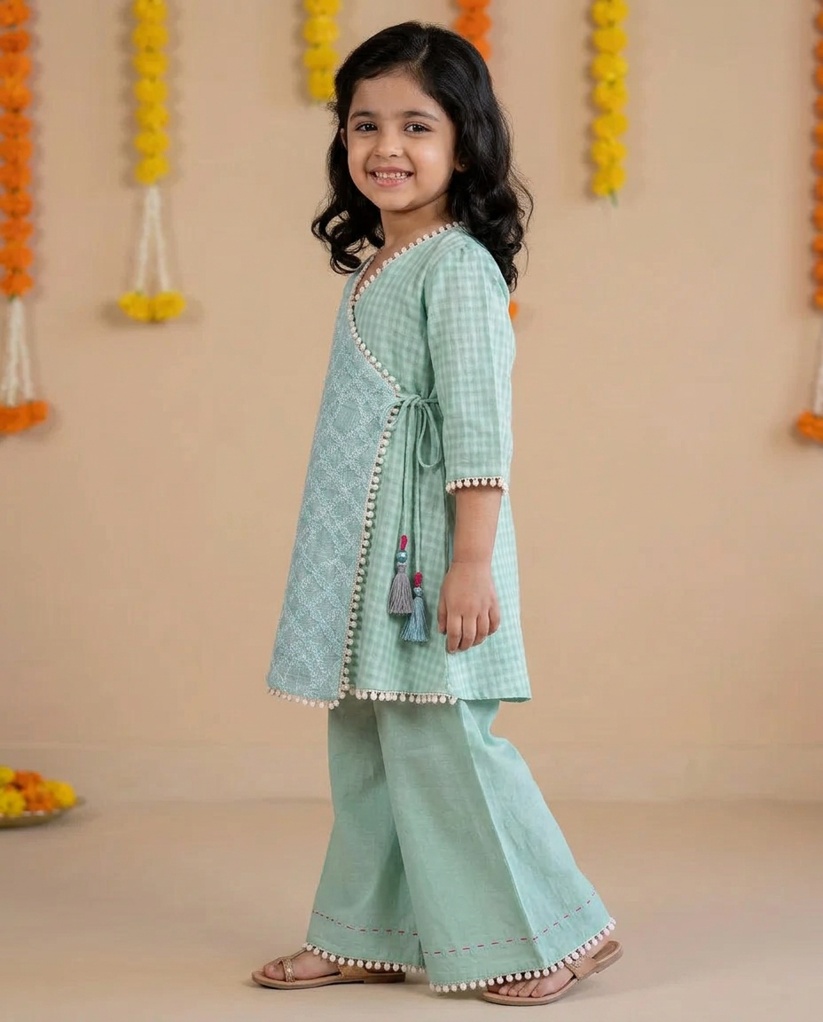 Mishri kurta set-Mint