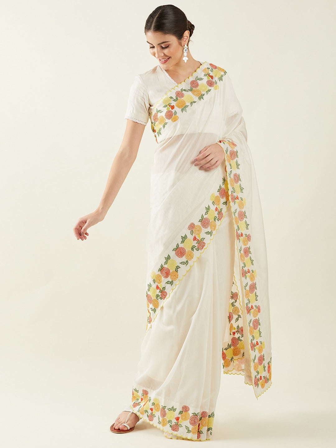 Gendha|Marigold Saree