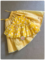 Load image into Gallery viewer, Polka &amp; Stripes Lehenga Set- Yellow
