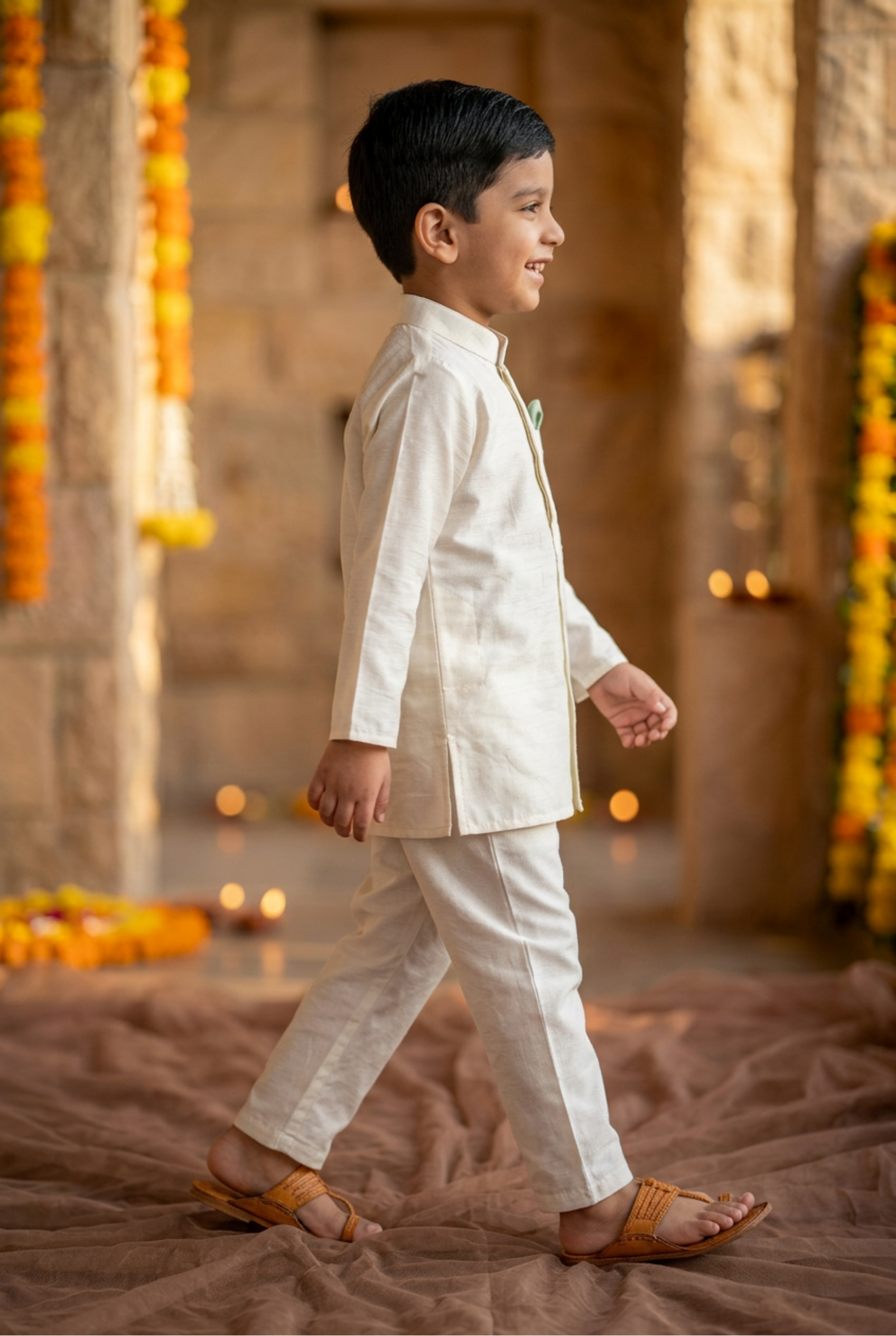 Chotte Nawab Set with “Tulip Embroidery”