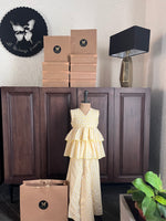 Load image into Gallery viewer, Striped Sharara Set - Yellow
