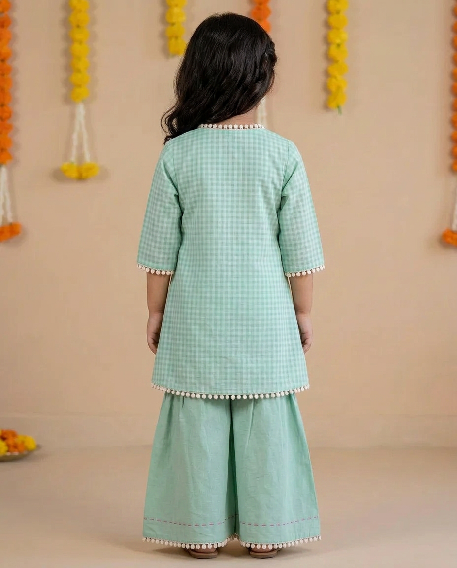 Mishri kurta set-Mint