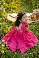 Load image into Gallery viewer, Honeycomb Bunny Tie Dress- Rani
