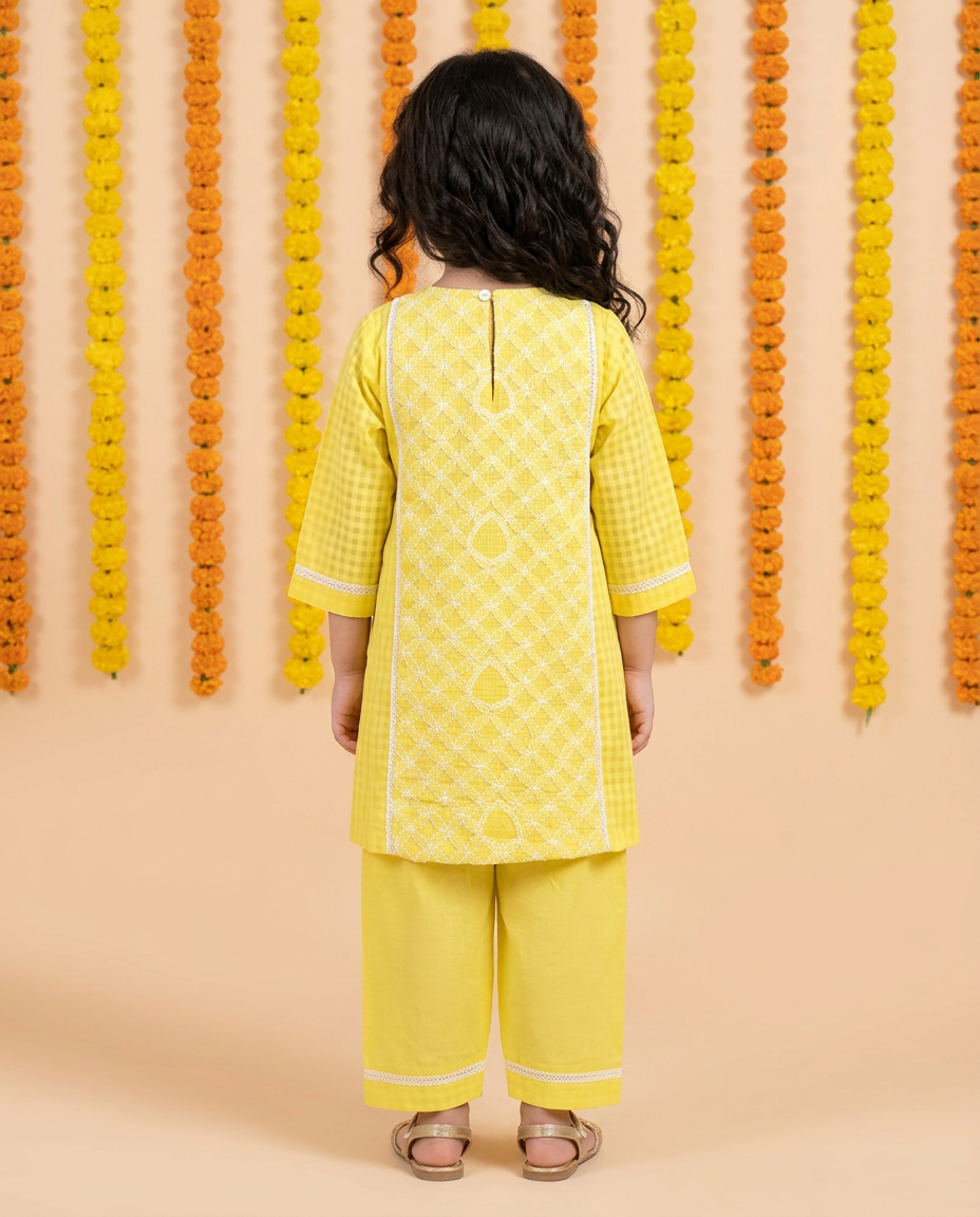 Mishri kurta set- Yellow