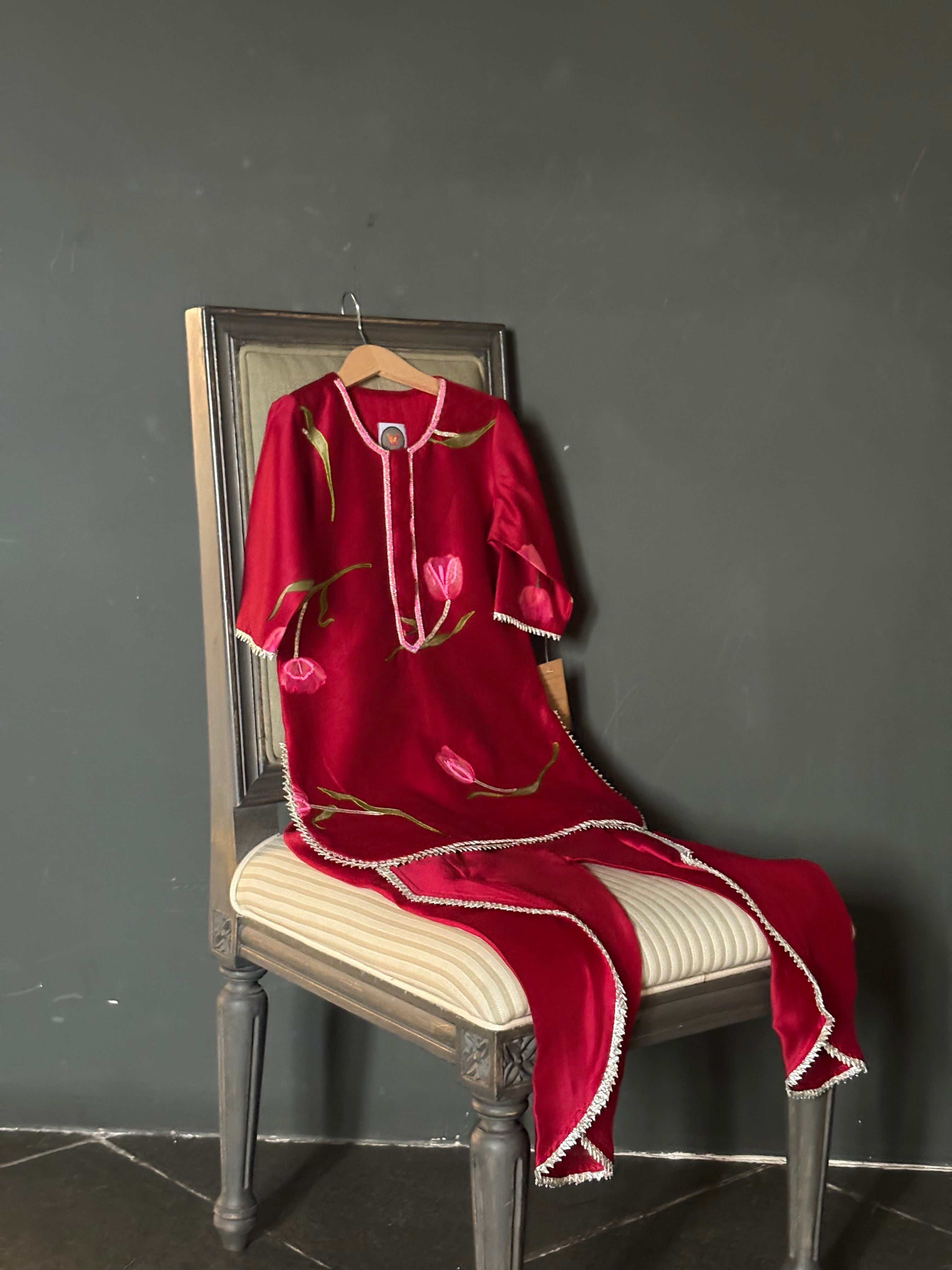 Tulip Suit Set- Red