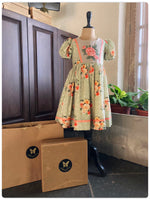 Load image into Gallery viewer, Rose Schiffly Dress- Sage Green
