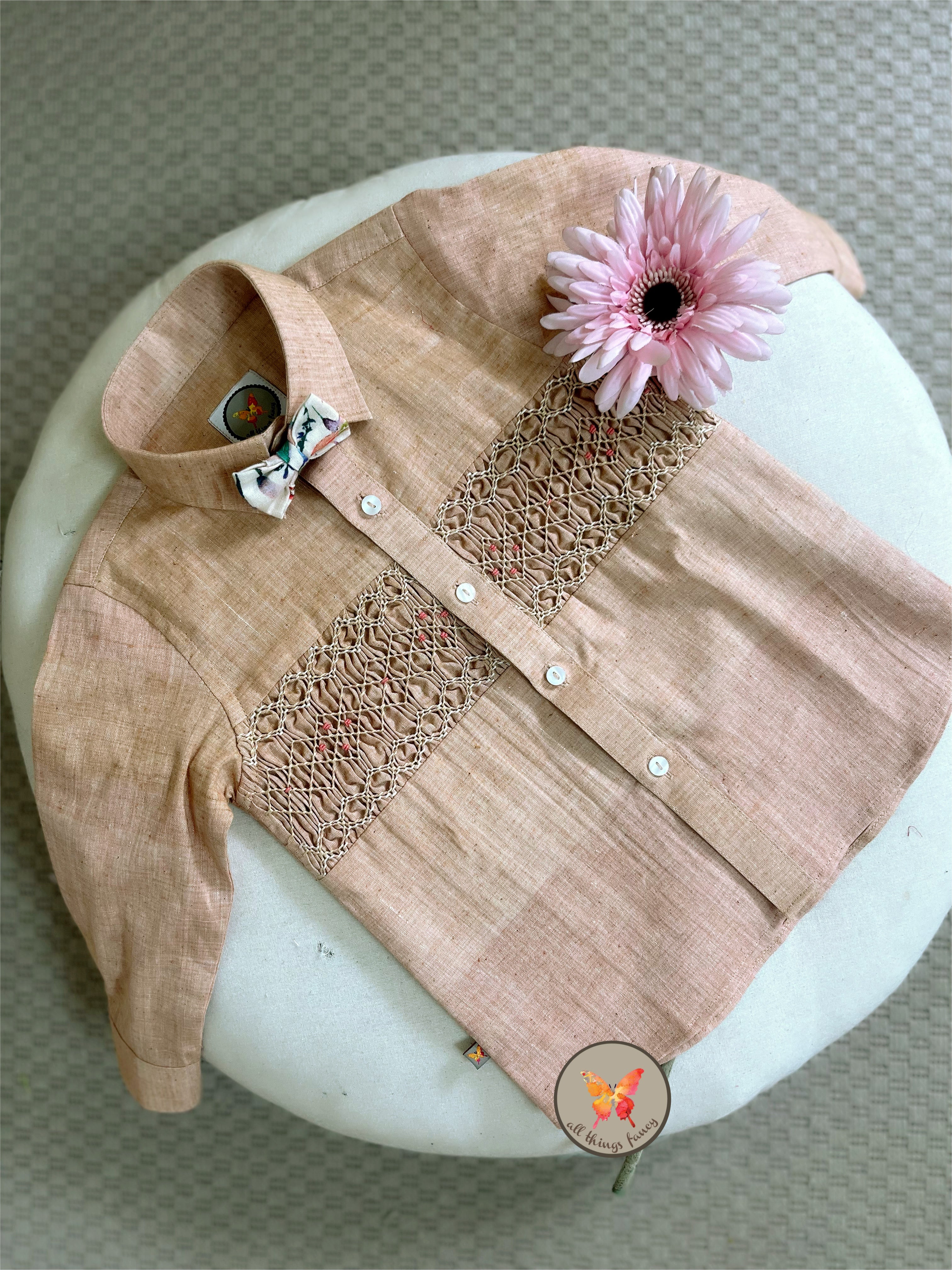 Musk Smocked Shirt
