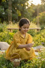 Load image into Gallery viewer, Pearl Edged Shirt Dress- Sunshine
