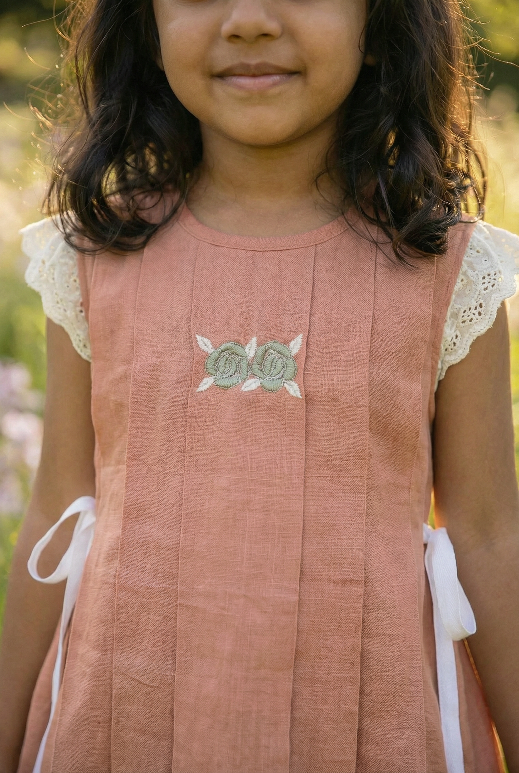Box pleat tunic- Musk