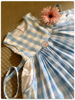 Load image into Gallery viewer, Gingham checks Blue frock
