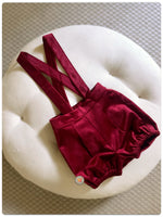 Load image into Gallery viewer, Unisex Velvette Bubble shorts- Deep Red
