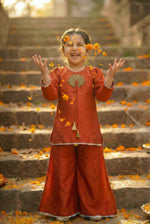 Load image into Gallery viewer, Sunehera Phool Sharara Set-Brick
