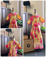 Load image into Gallery viewer, Mul Floral Lehenga set- Turmeric
