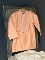 Load image into Gallery viewer, Moti wala kurta set- peach
