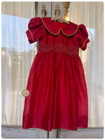 Load image into Gallery viewer, Red Handsmocked Frock
