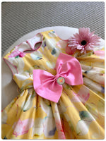 Load image into Gallery viewer, Heart cut-out back dress- Custard Yellow
