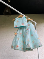 Load image into Gallery viewer, A summer wedding lehenga set- AQUA
