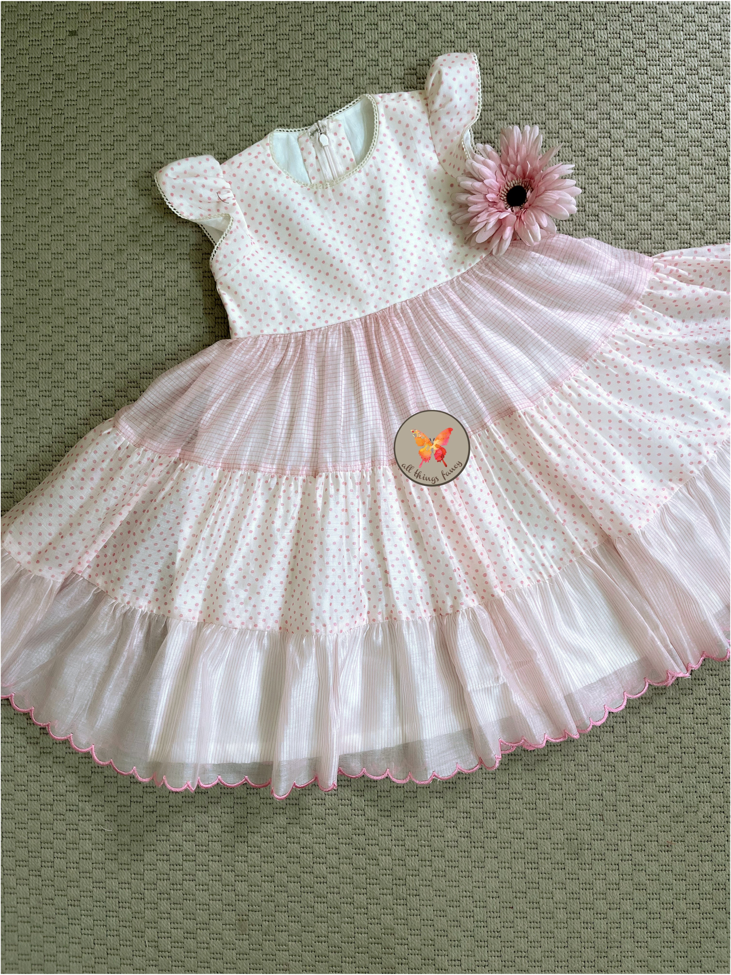Pink Tiered Dress