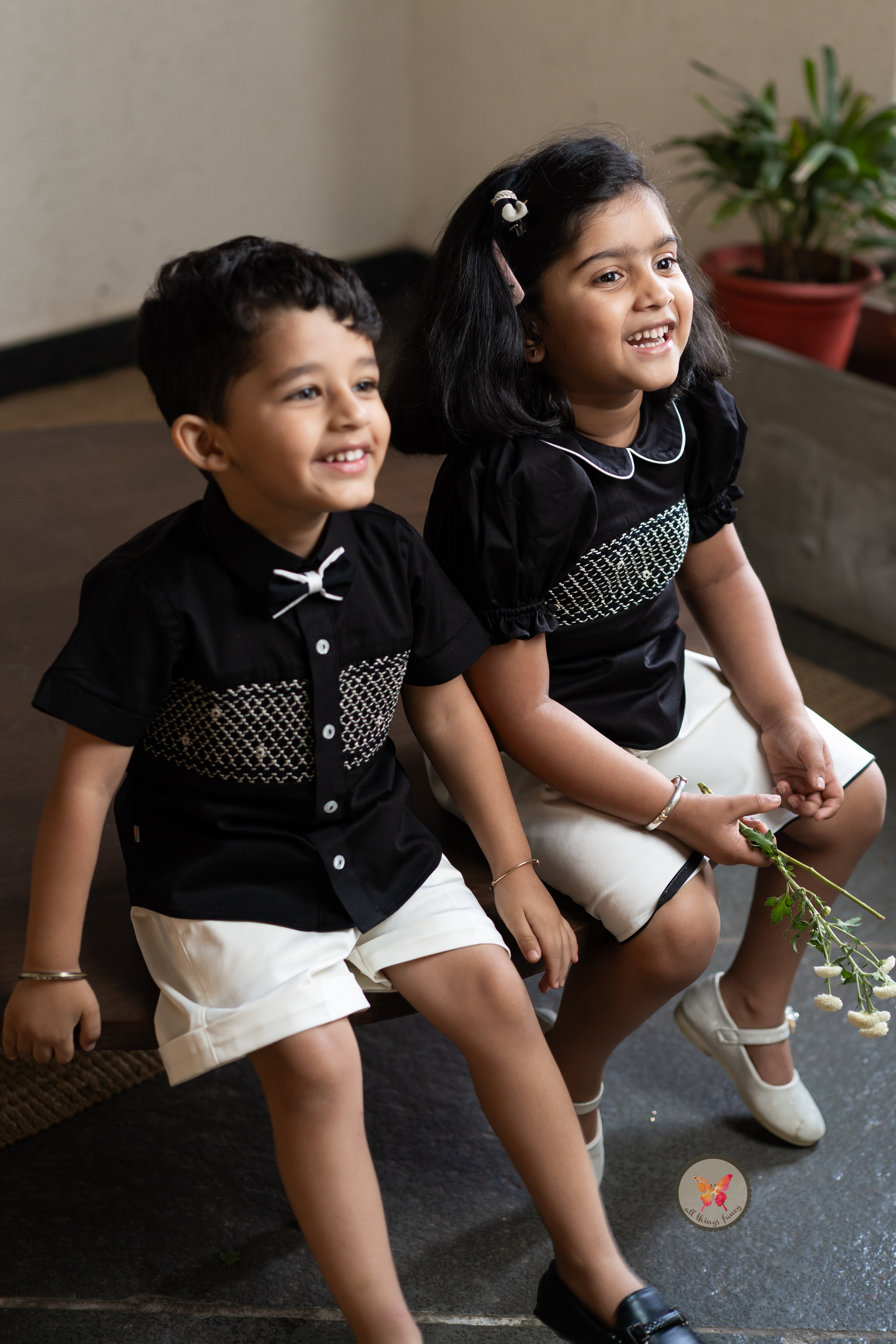 Monochrome Handsmocked Set
