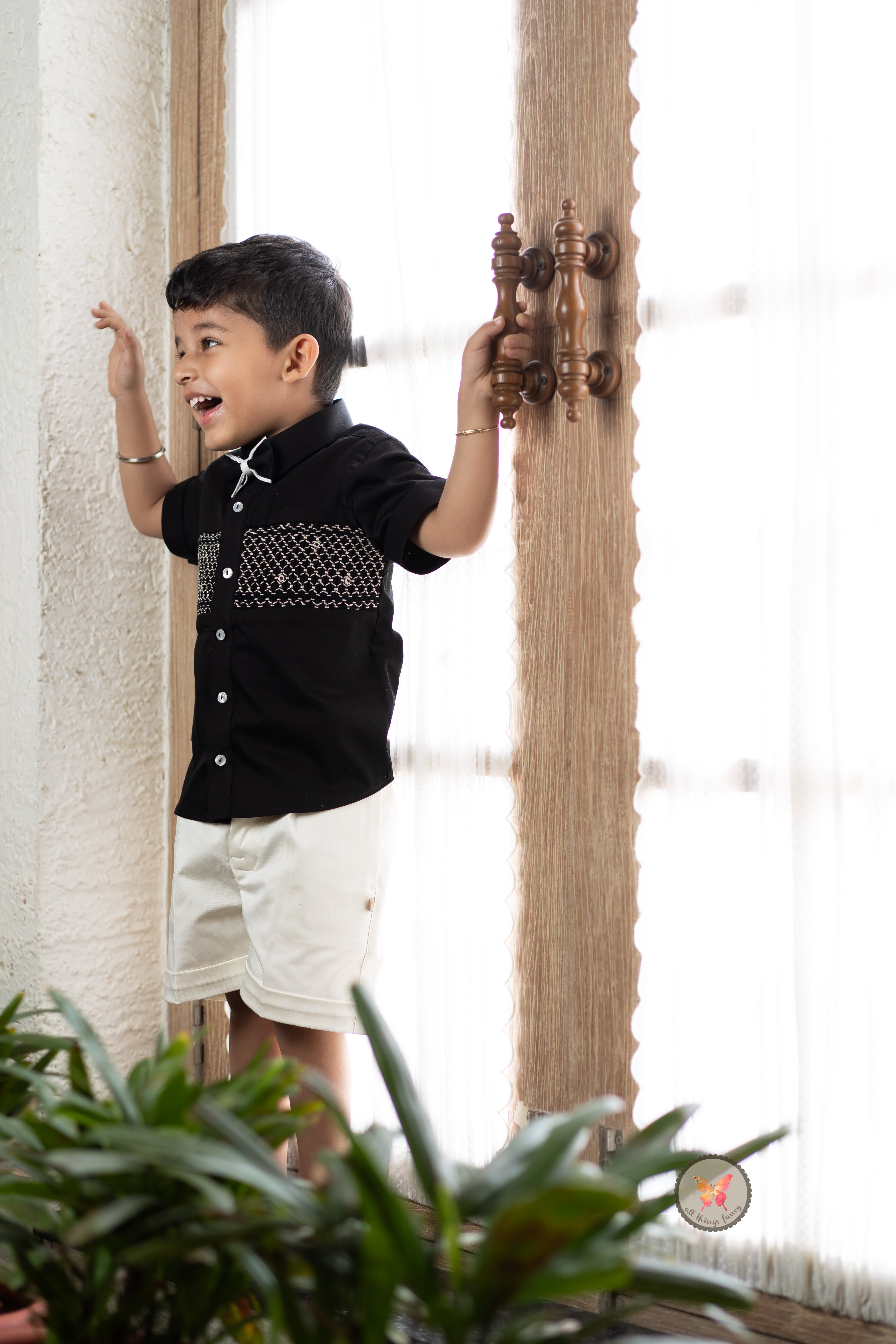 Monochrome Handsmocked Set