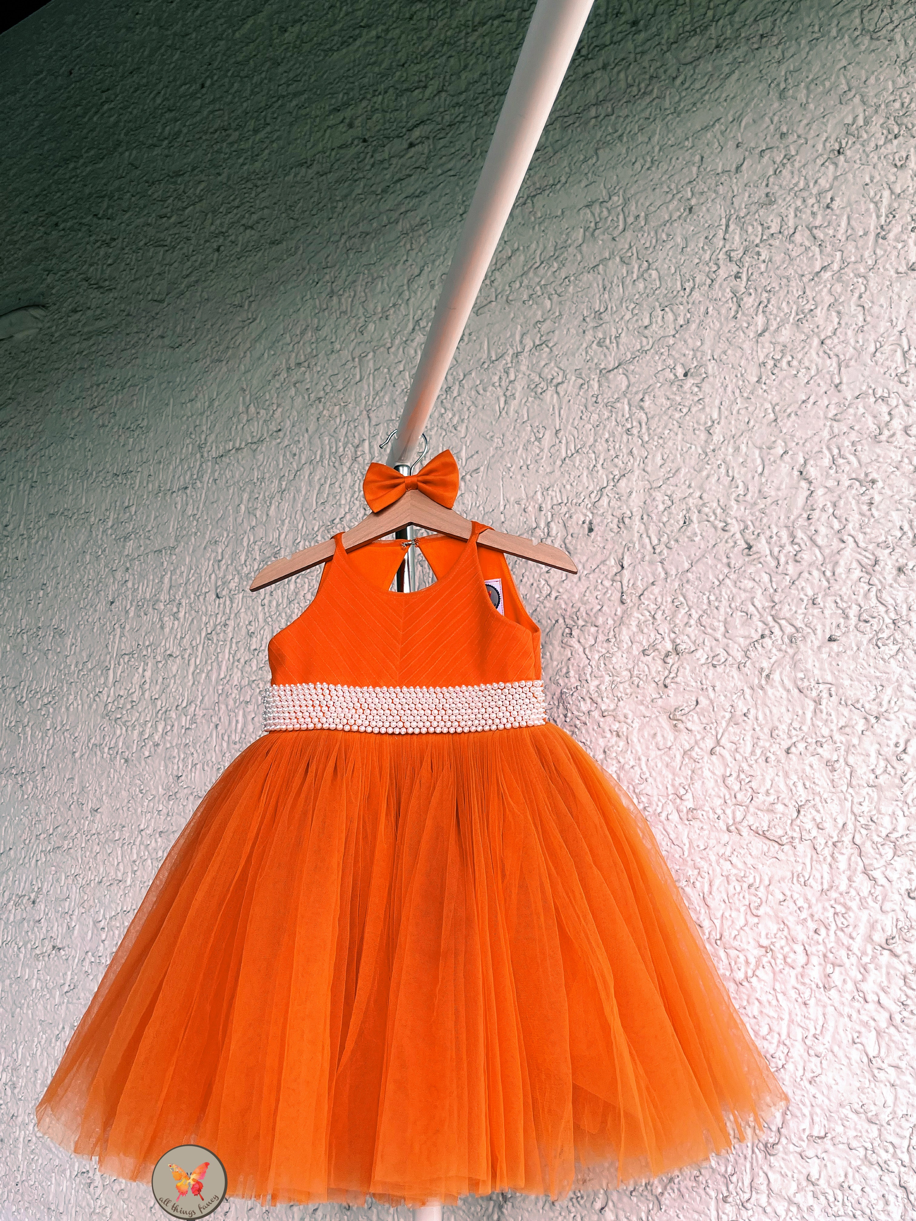 Burnt Orange Pearl dress