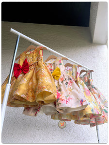 Heart cut-out back dress- Custard Yellow