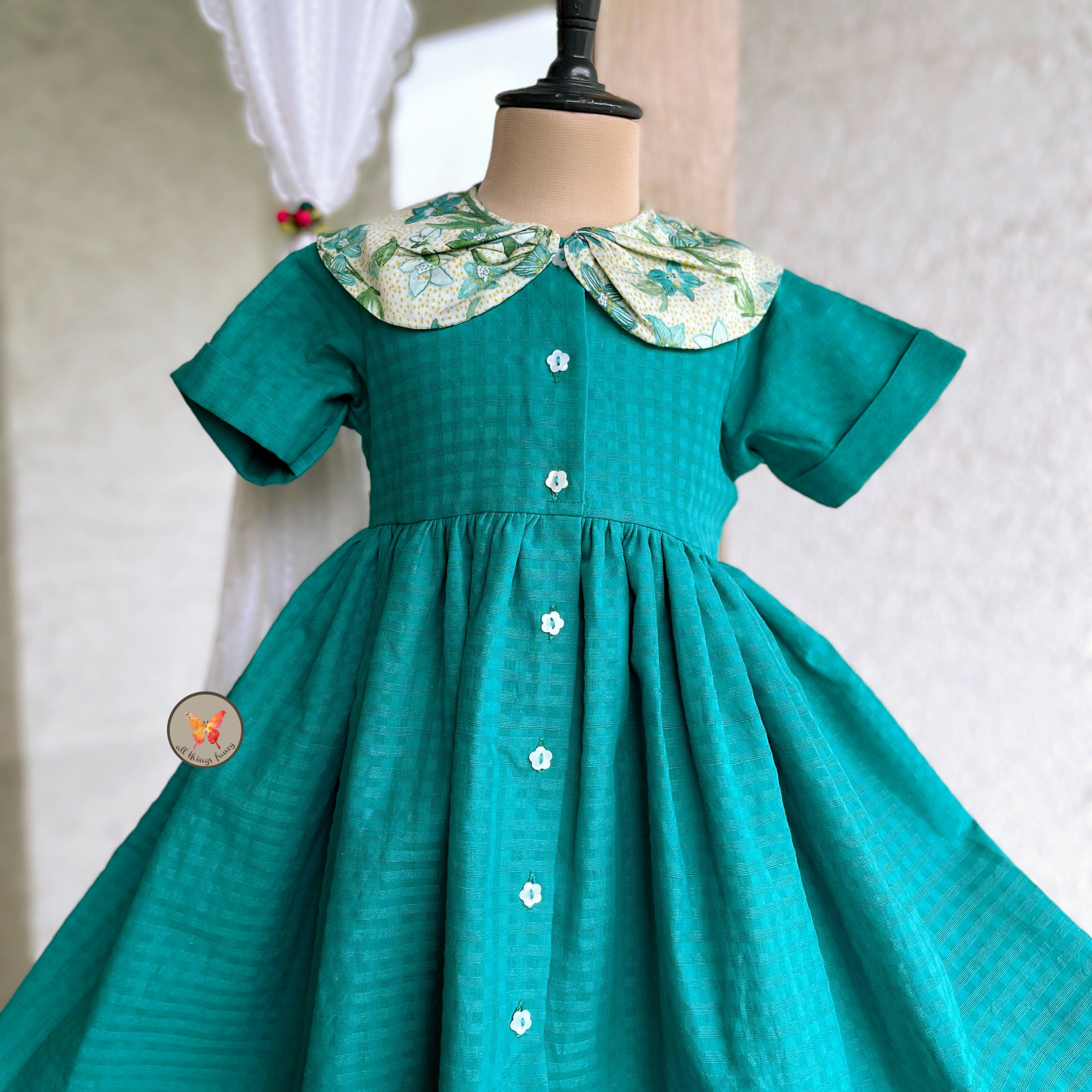 Teal Shirt Dress