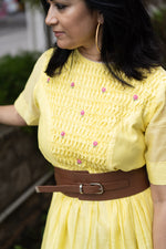 Load image into Gallery viewer, Honeycomb Tiered Dress- Mango Sorbet

