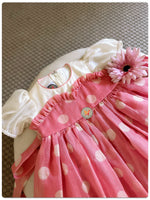 Load image into Gallery viewer, Sweetheart Neck Pink Polka Frock
