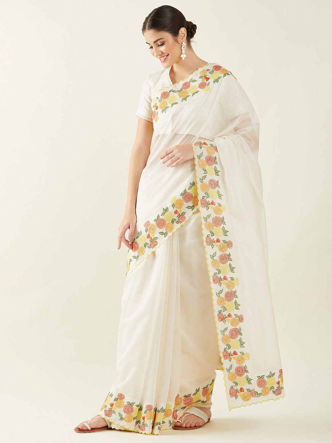 Gendha|Marigold Saree