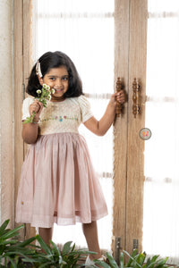 Classic Pink Checks Smocked Dress