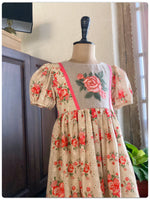 Load image into Gallery viewer, Rose Schiffly Dress- oatmeal
