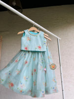 Load image into Gallery viewer, A summer wedding lehenga set- AQUA
