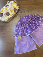 Load image into Gallery viewer, Festive Polka &amp; Checks set- purple
