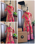 Load image into Gallery viewer, Mul Floral Lehenga- Gulkand
