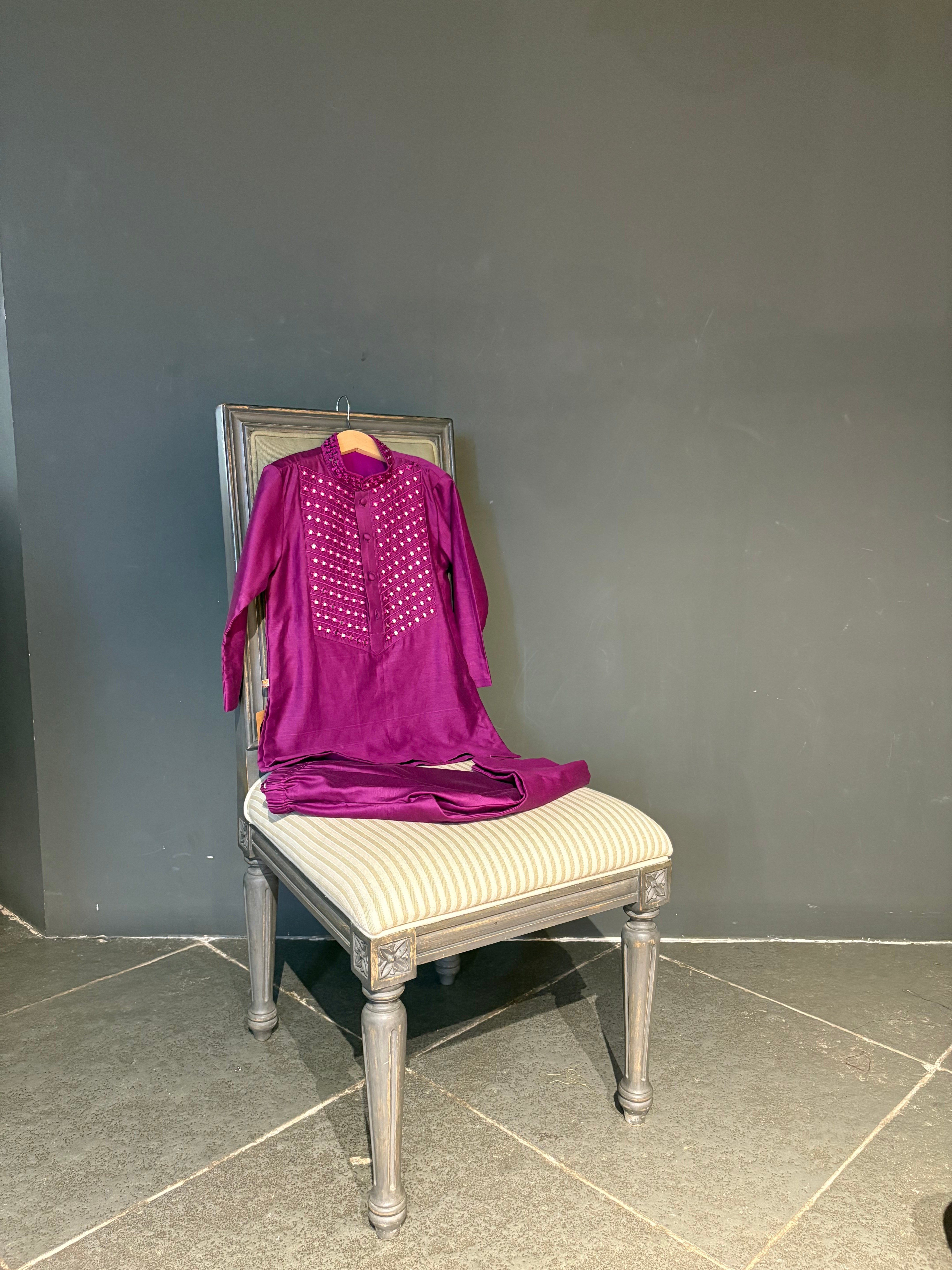 Sheeshe wala kurta Set- Baingani