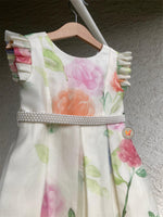Load image into Gallery viewer, Floral Symphony Pearl Dress- Ivory
