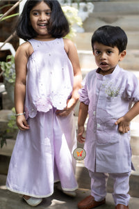 The Phool Sharara Set - Lavender