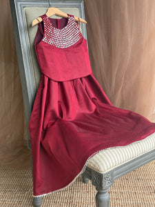 Sheeshewala Lehenga Set- Maroon
