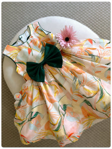 Heart cut-out back dress- Tropical florals
