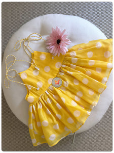 The Sunshine Polka Noodel Strap Dress
