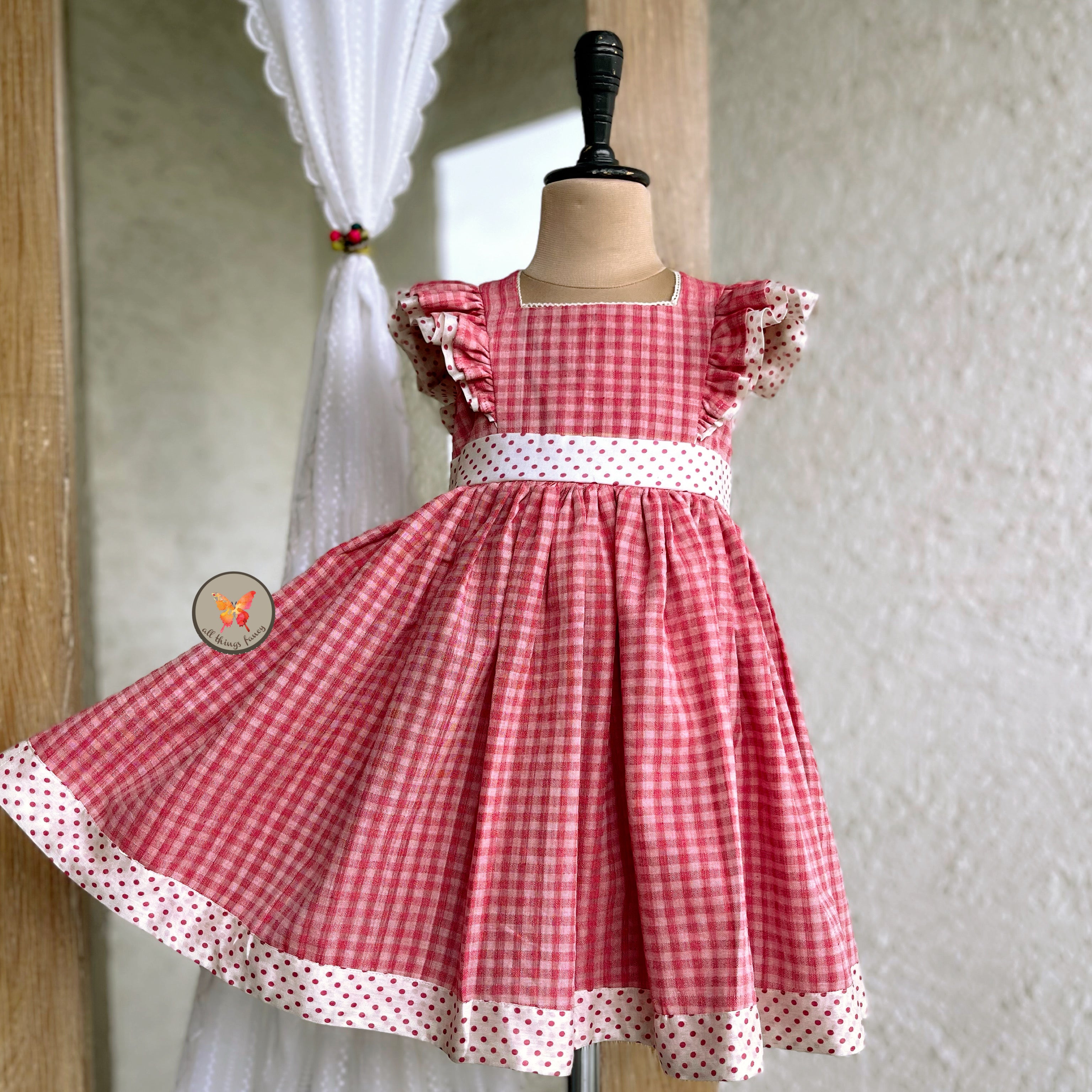 Little checks & polka dress